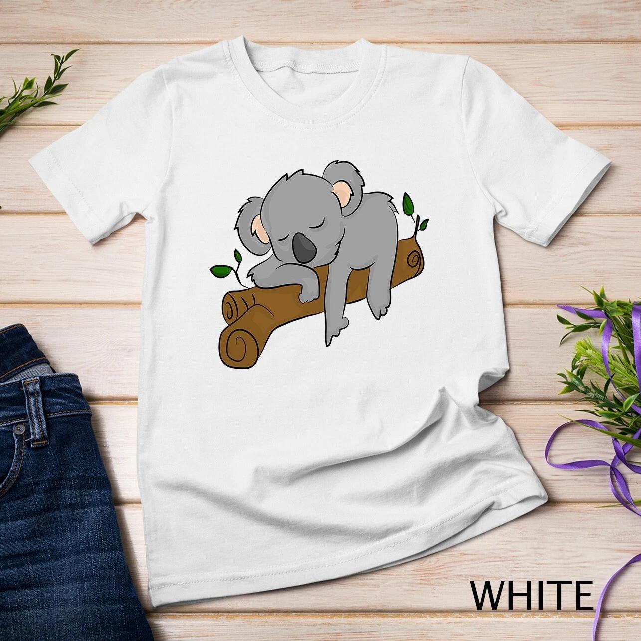 Cute Koala Bear Sleeping Lazy Animal Lover Gift Clothes Unisex T-shirt 2XL