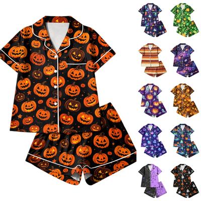 Naiste Halloweeni Prinditud Pidžaamakomplekt 2-osaline Mugav Ööriietus Pühadeks