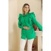 Women's Buttoned and Tied Frilly Hijab Tunic