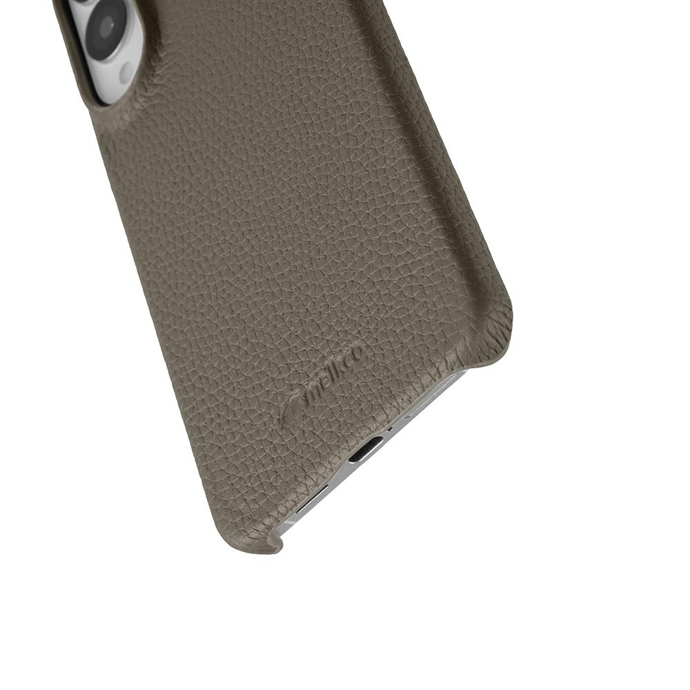 MELKCO Custodia Edge Incompleta per Samsung Galaxy S25 Rivestita in Vera Pelle Bovina Copertura PC