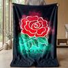Coperta in Flanella Pile Rugby Inghilterra Coperta Calda e Accogliente per Divano Letto Viaggio Uso in Tutte le Stagioni