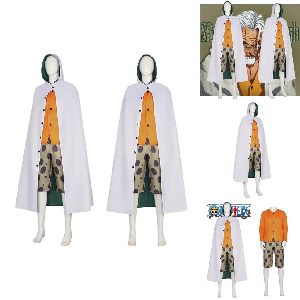 Vysoce kvalitní Cosplay oblek Silverse Rayleighta z One Piece Halloweenský outfit
