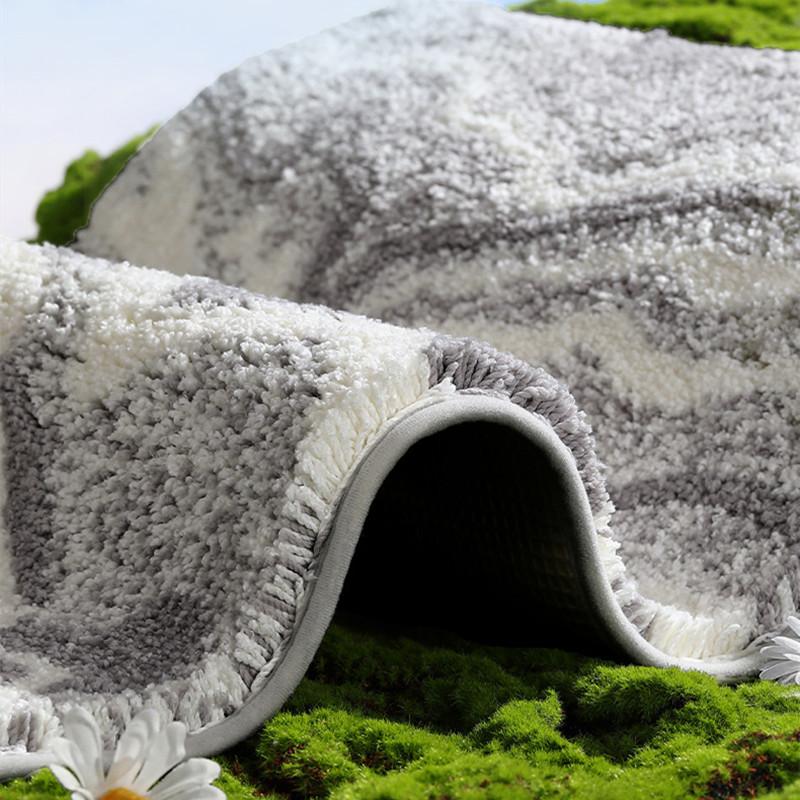 Flocking Thickened Bath Mat High Quality Bathroom Rug Strong Water Absorption Non-slip Foot Mat Shower Room Entrance Mats