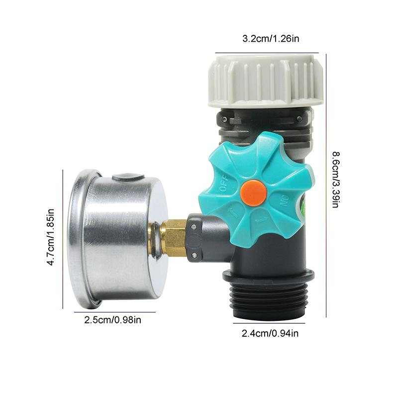 

Регулятор давления G3/4 Регулируемый клапан регулятора давления воды с манометром Контроллер полива сада и теплицы