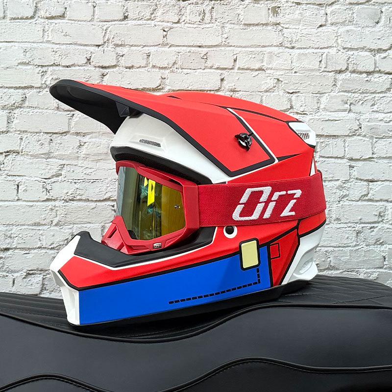 ORZ Full-Face Helmet for Off-Road, Electric Scooters, Mountain Biking, and Street Riding
