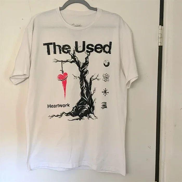 Rock Band Tshirt Gothic Streetwear Vintage Punk Tops The Used Band Tshirt Graphic Print Tees Casual Loose Short Sleeve Unisex