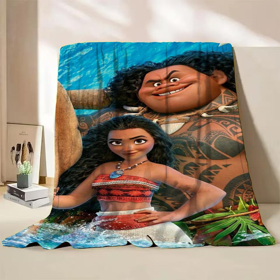 Disney Moana Duffy Flanel Worpdeken voor Bed Sofa Thuis Slaapkamer Kantoor Reizen Kinderdeken Kinderen Winter Warm Cadeaus