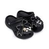 Crocs Classic Platform Clog Black Butterfly Temperament Casual Temperament Girly Style Hole Shoes Women's Black