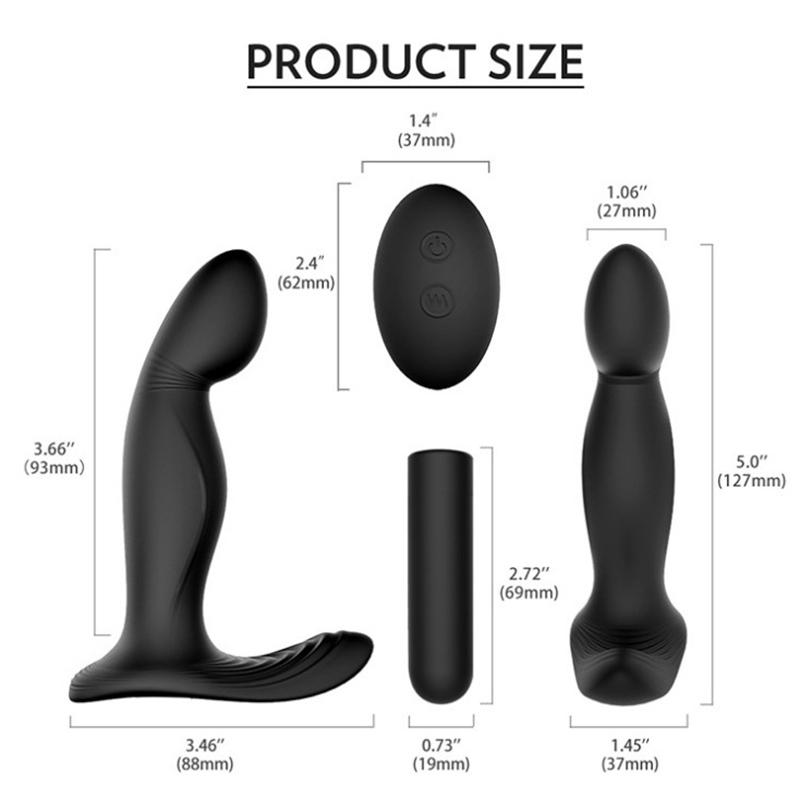 Vibrator Prostate Massager For Men Women Vibrating Powerful Male Anal Plug Stimulator Butt Silicone Sex Toys for Adults