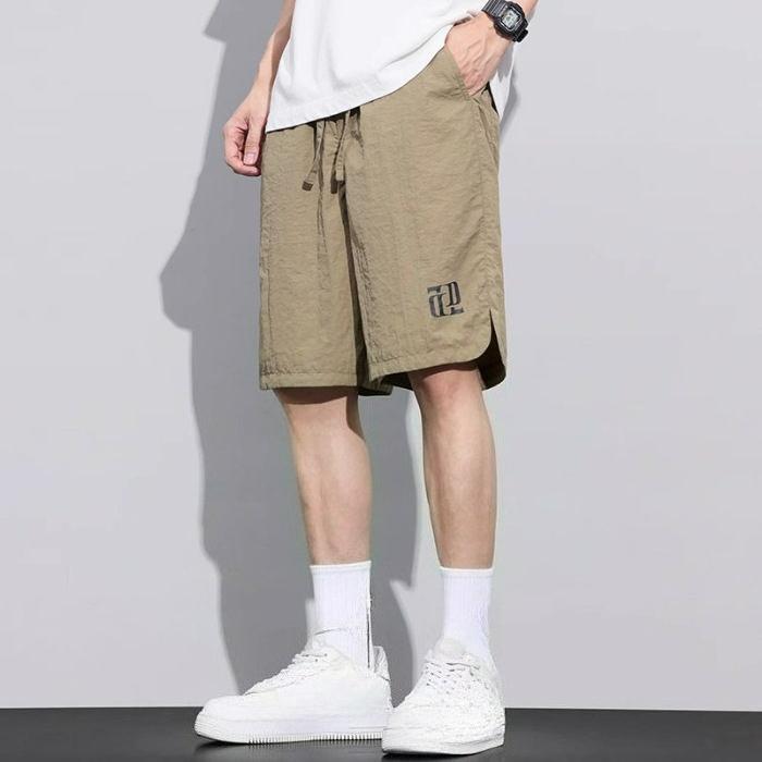 Summer Five-point Shorts Thin Men's Sports Pants Loose Fat Black Ice Silk Five-point Men's Pants Shorts