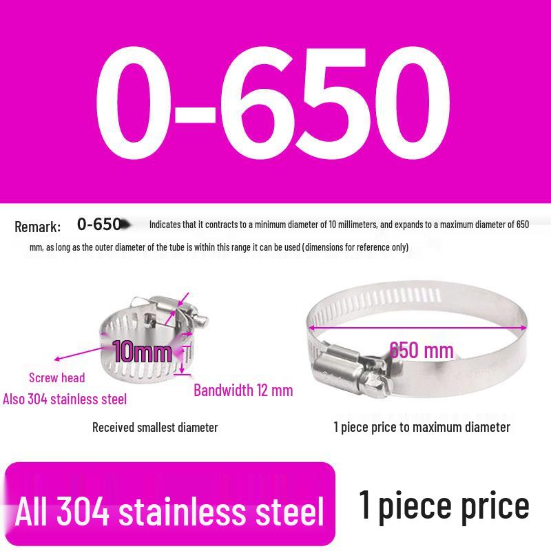 304 Edelstahl Schwerlast Schlauch- und Rohrschelle Clip