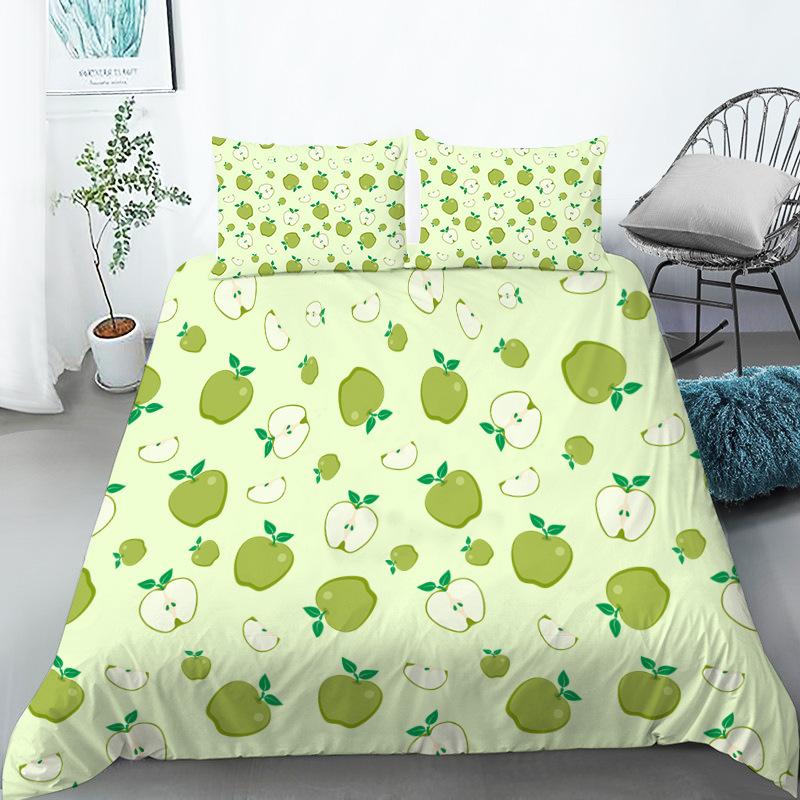 Fruit Bedding Collection Full Queen Size For Kids Adults Lemon Watermelon Print Duvet Cover Collection Quilt Cover Pillowcases Bedroom Decor