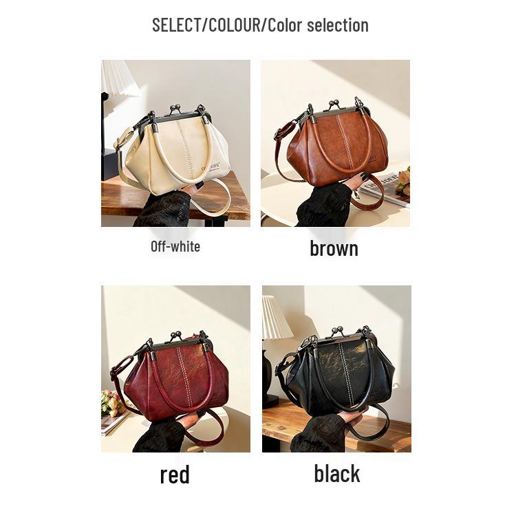 Elegant Women's Crossbody Handbag - Soft Leather, Trendy Niche Design, Simple Single-Shoulder Messenger Bag