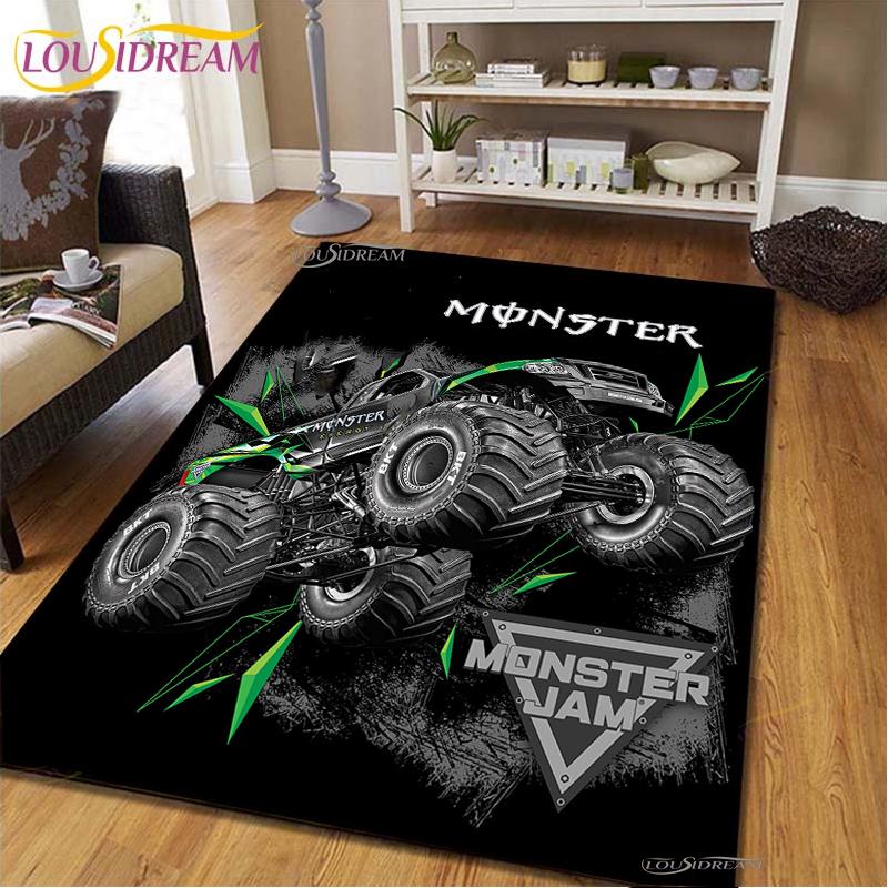 Monster Jam Truck Game Carpet for Living Room Bedroom Rug Kitchen Kids Door Unslip Floor Mat Birthday gift photography props Rug