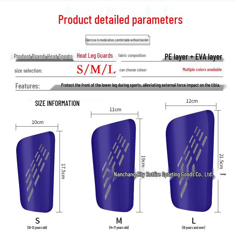 Double-Layer Shin Guards for Children and Adults - Soccer Training and Competition Dark Blue [S]