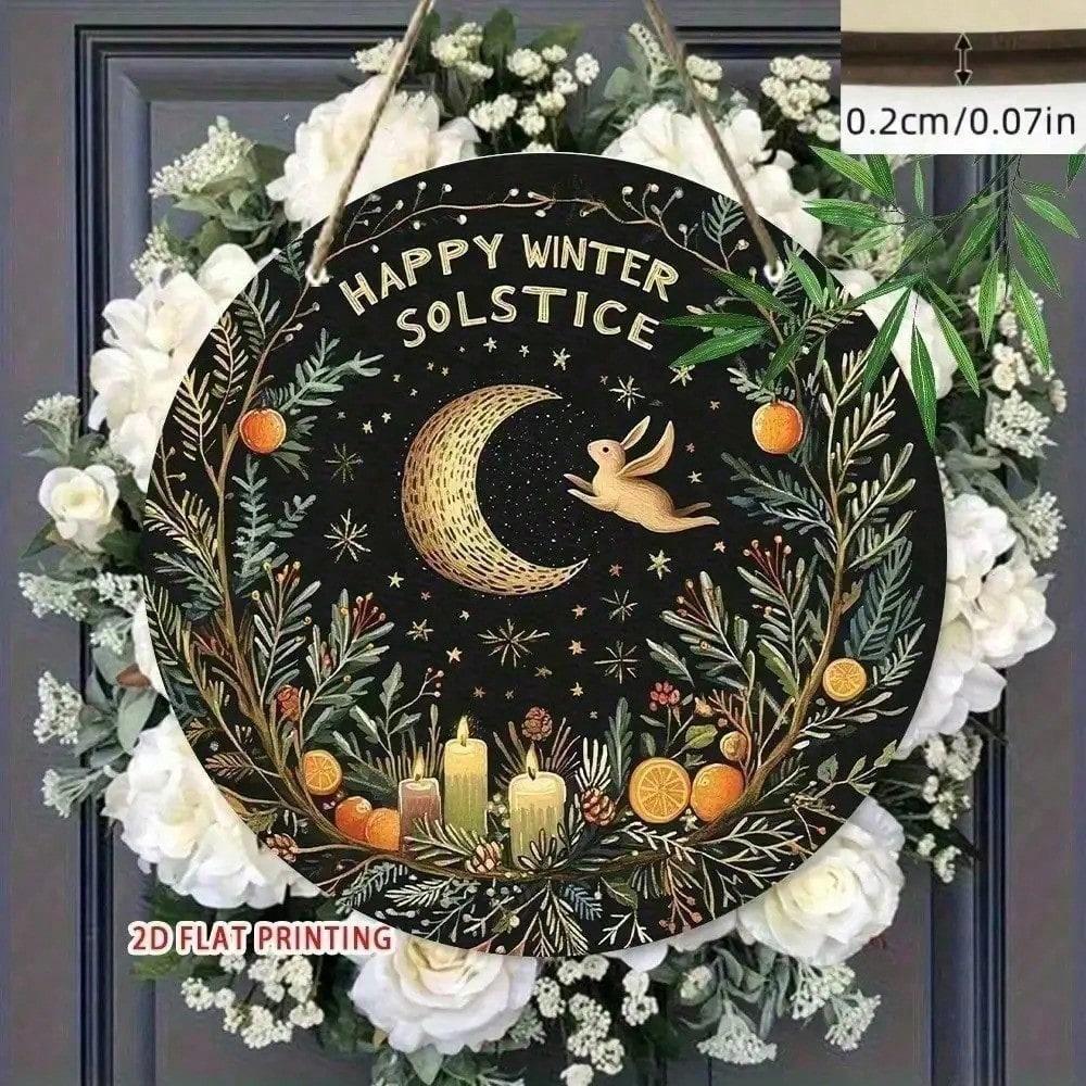 

Celtic Knot Moon Wall Art 7.87 Inch Metal Round Sign Dark Blue Gothic Decor For Living Room Bedroom разноцветный