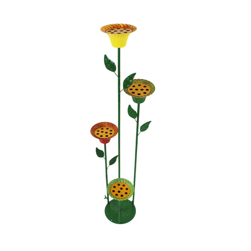 Outdoor Flower Bird Feeder and Bird Bath, Garden Stake Butterfly Dish for Yard Decoration