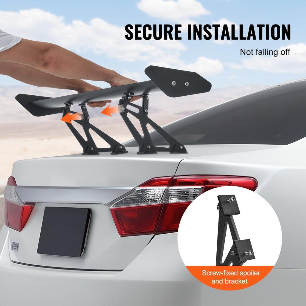 Universal Rear Spoiler GT Style Adjustable Trunk Wing Car Racing 43.3''