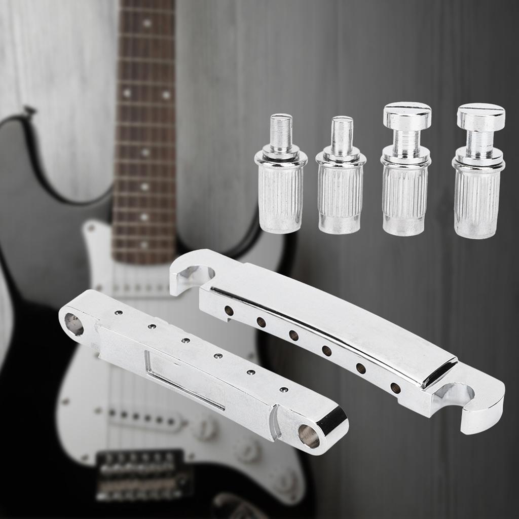 Guitar Bridge Silver High Quality Musical Instrument Accessories with 4Pcs Screw Rods