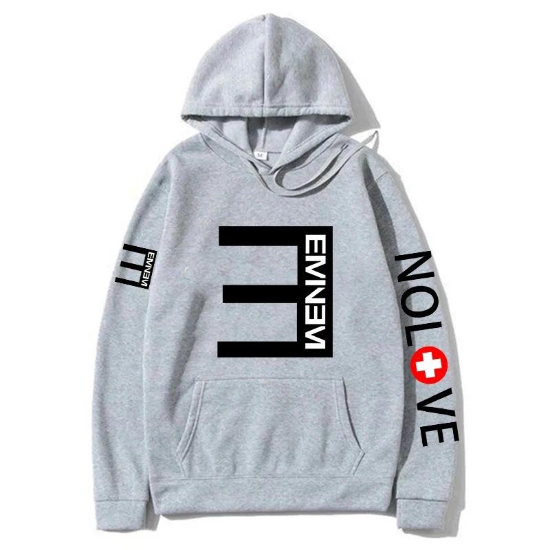 Худи мужские с музыкальным альбомом рэпера Эминема, Мировой тур, Осень-Зима, Флис, Уличная одежда, Топы S