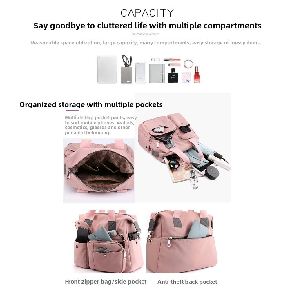 Women's Shoulder Bag, European Beautiful Women's Shoulder Bag, Mommy Bag, Nylon Bag, Portable Large-capacity Travel Bag
