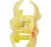 Fermacapelli Clip Fiore Giallo-Rosso Primavera Carnevale Hawaii Aloha 8cm