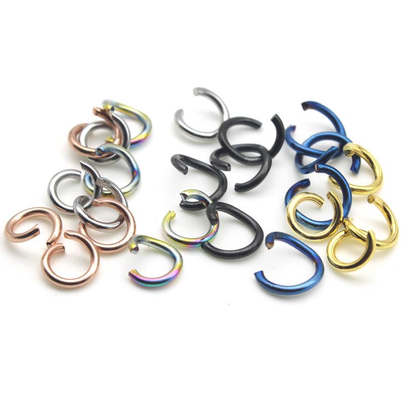 100Pcs/Lot Stainless Steel Split Rings Open Jump Rings Gold Color for DIY Necklace Bracelets Jewelry Making Connectors Findings