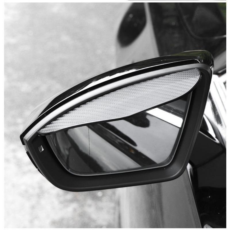 Carbon Fiber Car Rearview Mirror Rain Eyebrow (2-piece Set), Reversing Mirror Rain and Rain Shield