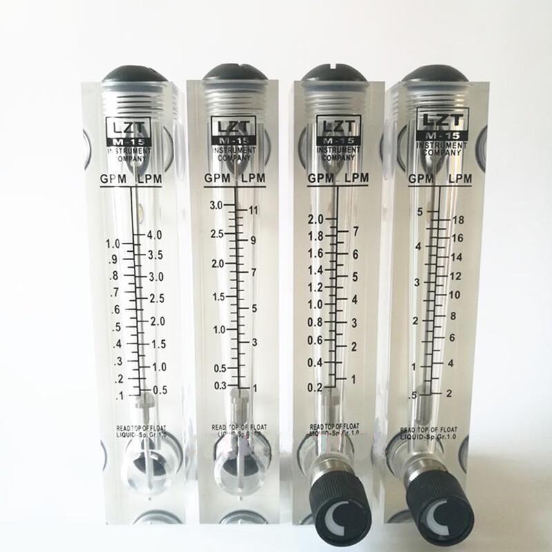 Koreichai LZT-M15 Transparent Plexiglass Liquid Flow Meter - 1 piece