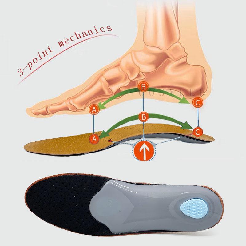 Xiaomi Orthotic Insole For Flat Feet Arch Support Orthopedic Leather Shoes Sole For Men Women O/X Leg Corrected Insoles