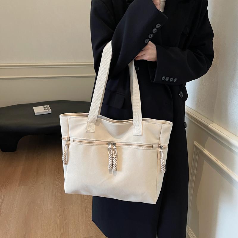 Geantă de culoare solidă Geantă de umăr pentru navetiști de capacitate mare Geantă tote pentru subrat