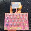 Funny 26 Grid Keyboard Keycap Clicker Keychain Fidget Push Squeeze Stress Anxiety Relief Decompression Sensory Bag Charm Gift
