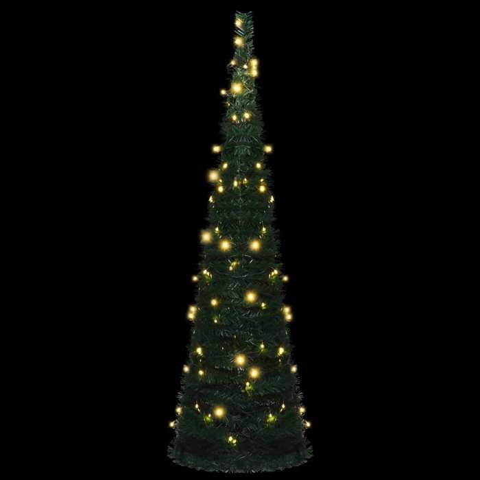 VidaXL Pre-lit Artificial Christmas Tree with Garlands, Christmas Tree with LEDs, Holiday Decoration, Ornament 321523