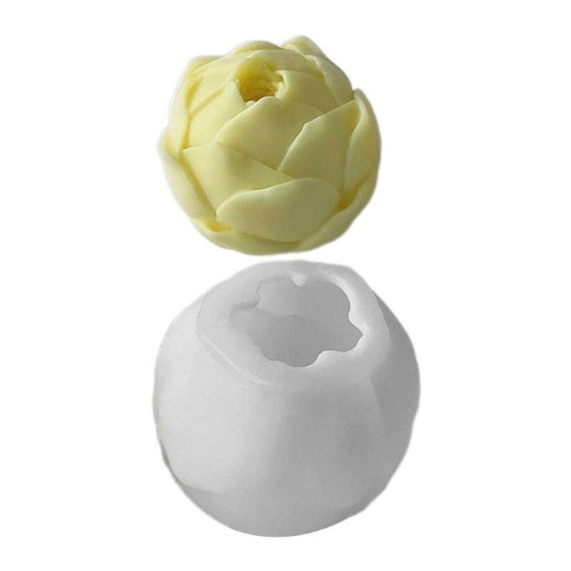 DIY Geometric Silicone Mold Succulents Shape Concrete Moulds Realistic Craft Molds Resin Moulds for Hand-Making Candle