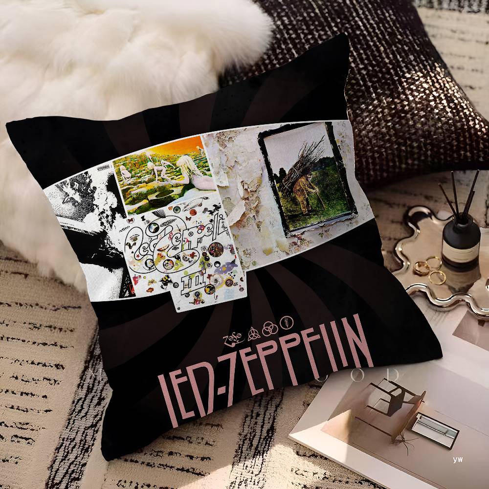Vintage Band L-Led Z-Zeppelin Kissenbezug Toon Geschenk Kissenbezug Schlafzimmer Zuhause Sofa Stuhl Sitz Dekor Kissenhülle