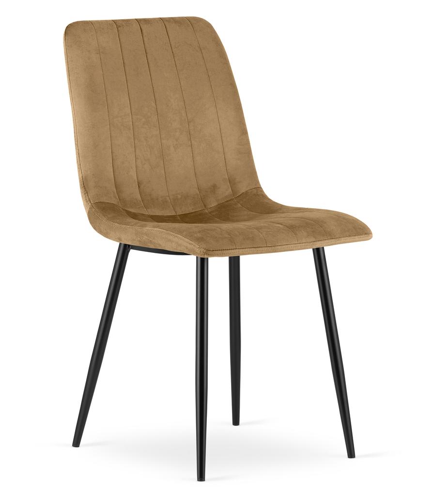 Lava Chair - Brown Velvet / Black Legs X 4