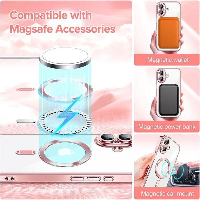 Coque de protection - BOOLING - iPhone 17 - Transparente - Anneau Magnétique - Antichoc