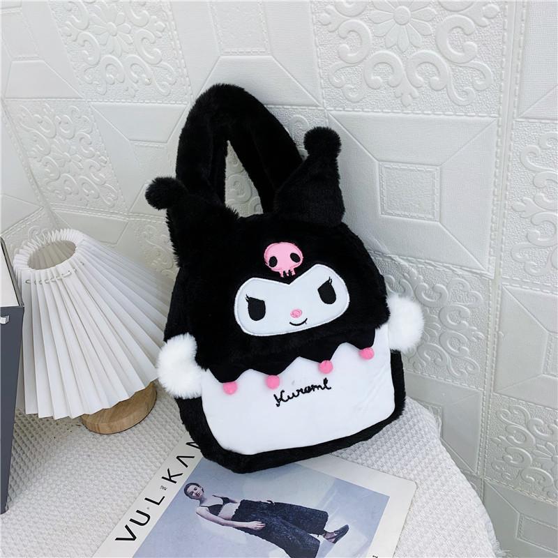 Очаровательная мультяшная плюшевая сумка-тоут Sanrio с Куроми и Мелоди для детей Kuromi