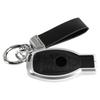 Lederlegierung Aluminium TPU Autoschlüssel Schwarz Etui Hülle Für Benz GLC GLK CLS