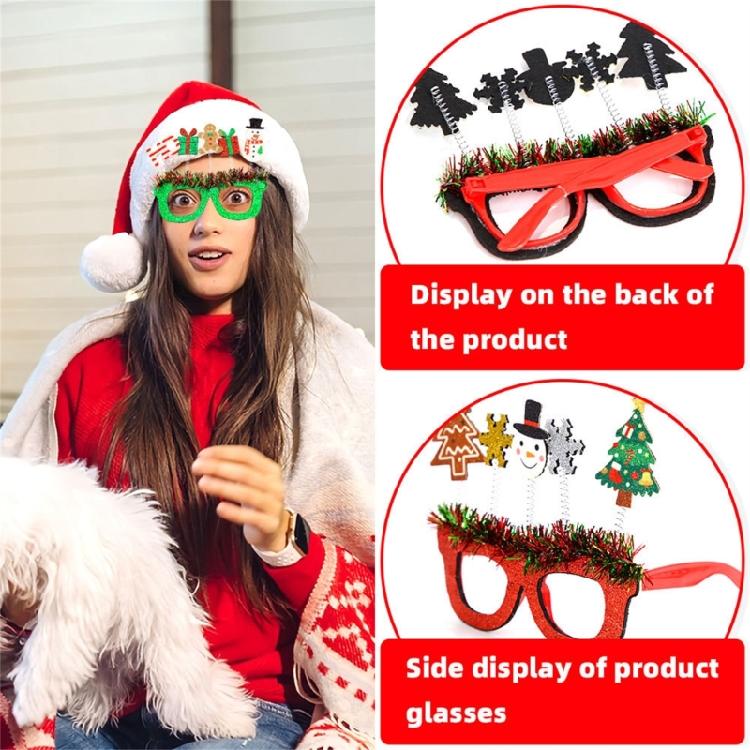 Christmas Glitters Parties Eyeglasses Frames Funny Eyeglasses Lovely Pattern for Party Make Up