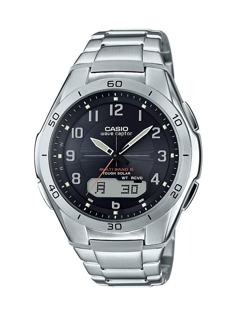 Casio WAVECEPTOR Men's Solar Watch with 6 World Radio Waves, Analog-Digital Combination Model WVA-M640D-1A2JF