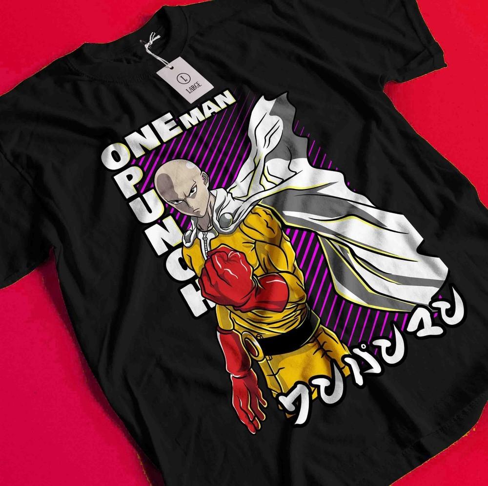 

One Punch Man T-Shirt Saitama Shirt Garou Tshirt Fubuki Genos Anime Manga OK Tee BB1163 S