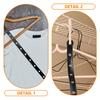 10 Peças Loja de Roupas Barra de Conexão para Cabides Clipe para Roupas Calças Conjunto de Pendurar Conector de Tiras de Exibição Plástico de Conexão