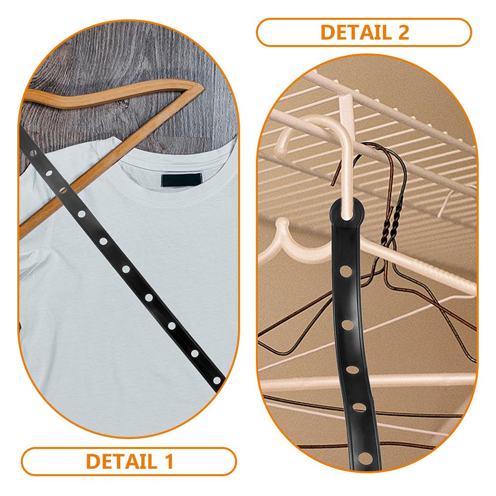 10 Peças Loja de Roupas Barra de Conexão para Cabides Clipe para Roupas Calças Conjunto de Pendurar Conector de Tiras de Exibição Plástico de Conexão