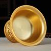 Tibetan Embossed Buddha Bowl Handicraft Inlaid Gem Zinc Alloy Gold Holy Water Cup Tantric Bowl Indoor Altars Desktop Decorative