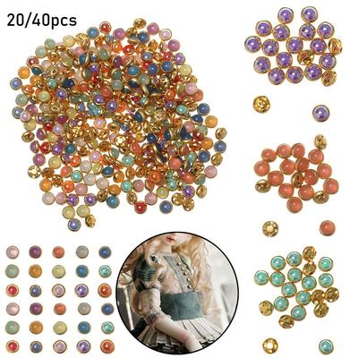 Dollhouse Miniature DIY Doll Clothes 1/6 Dolls Mini Pearl Buttons Pullip Clothing Sewing