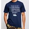 Cotton Summer Unisex T Shirt This Is My Cruising Drinking Relaxing Shirt Short Sleeve Adult Round Neck Top Tees Cotton Tshirt