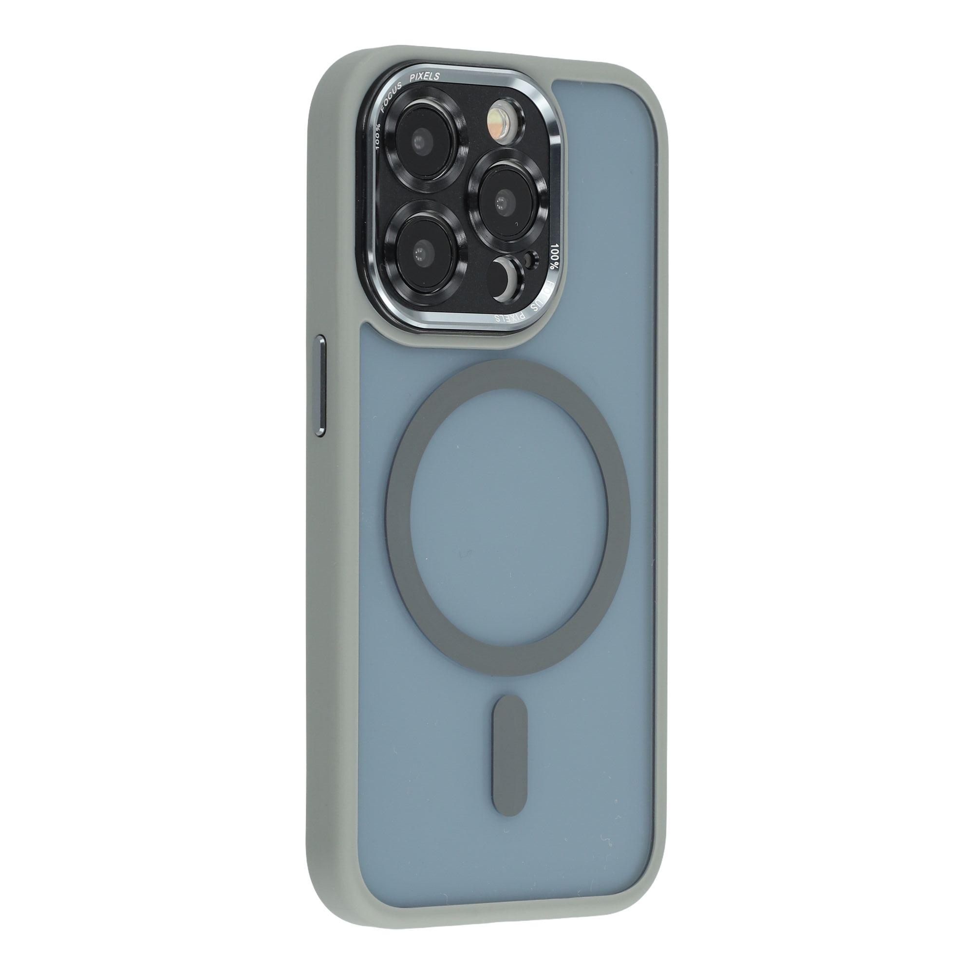 For iPhone 15 Pro Max Magnetic Case TPU + Acrylic Hybrid Phone Shell