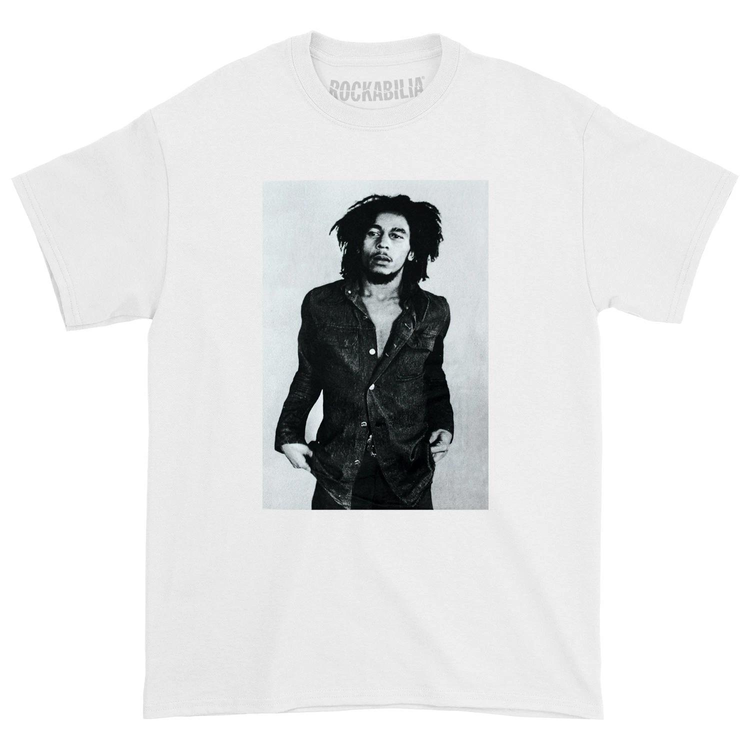 Men s Bob Marley Hands In Pockets Tee T-shirt Small White XXXXL