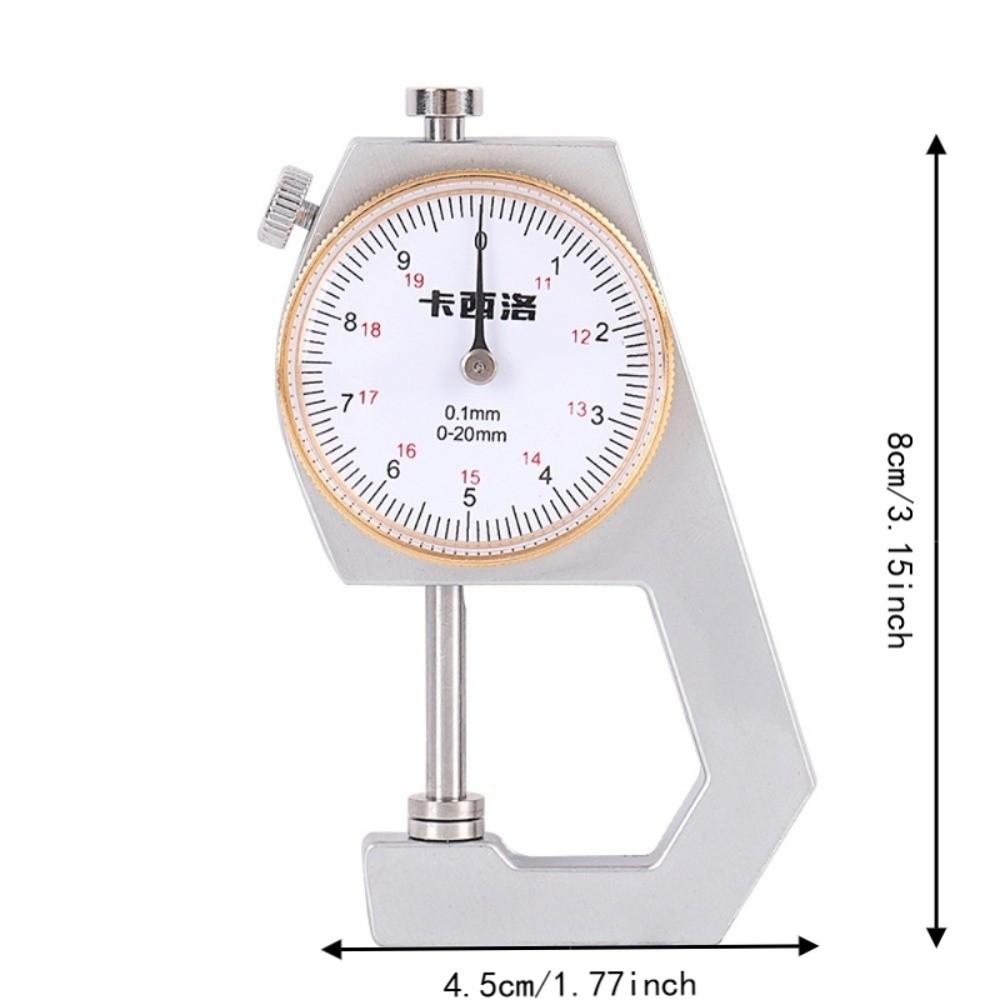 0-20mm/0.1mm Thickness Tester Pointed/Flat Head Dial Caliper Measuring Tool  Metal Sheet